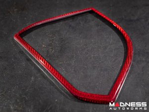 Alfa Romeo Giulia Speaker Frame Trim - Carbon Fiber - Red Candy